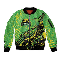 Custom Jamaica Football Sleeve Zip Bomber Jacket Come On Reggae Boyz Red-billed streamertail - Wonder Print Shop
