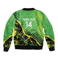 Custom Jamaica Football Sleeve Zip Bomber Jacket Come On Reggae Boyz Red-billed streamertail - Wonder Print Shop