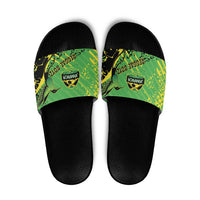 Jamaica Football Slide Sandals Come On Reggae Boyz Red-billed streamertail - Wonder Print Shop