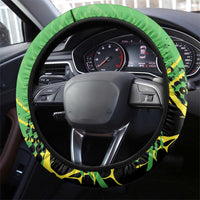 Jamaica Football Steering Wheel Cover Come On Reggae Boyz Red-billed streamertail - Wonder Print Shop