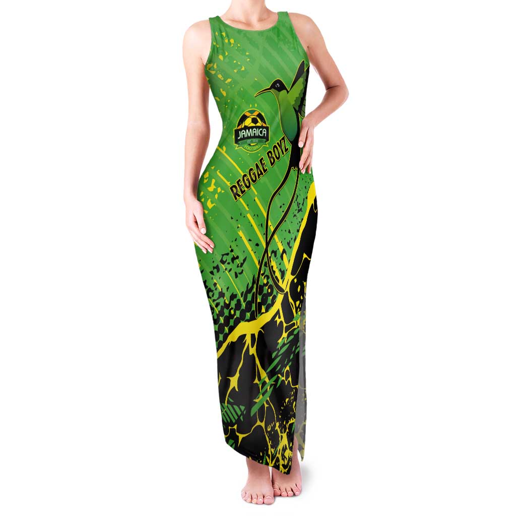 Custom Jamaica Football Tank Maxi Dress Come On Reggae Boyz Red-billed streamertail - Wonder Print Shop