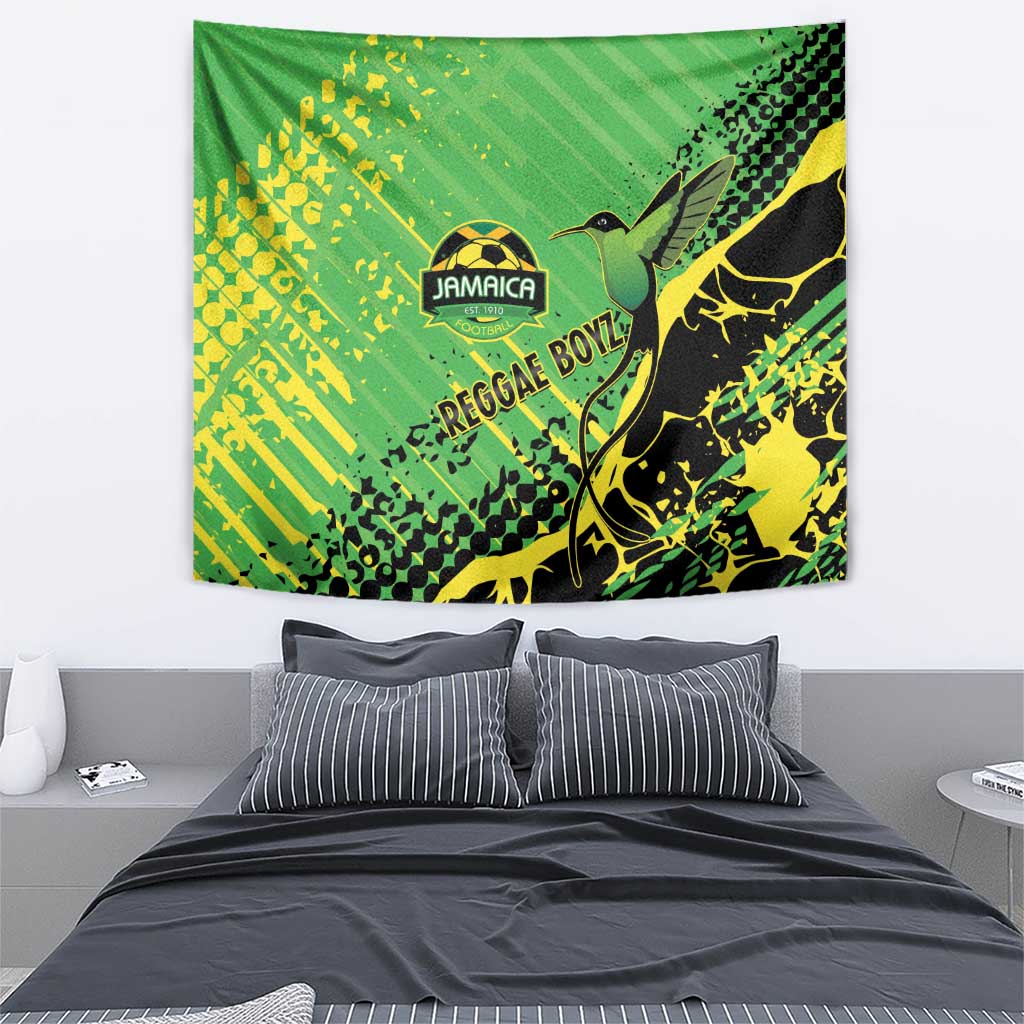 Jamaica Football Tapestry Come On Reggae Boyz Red-billed streamertail - Wonder Print Shop