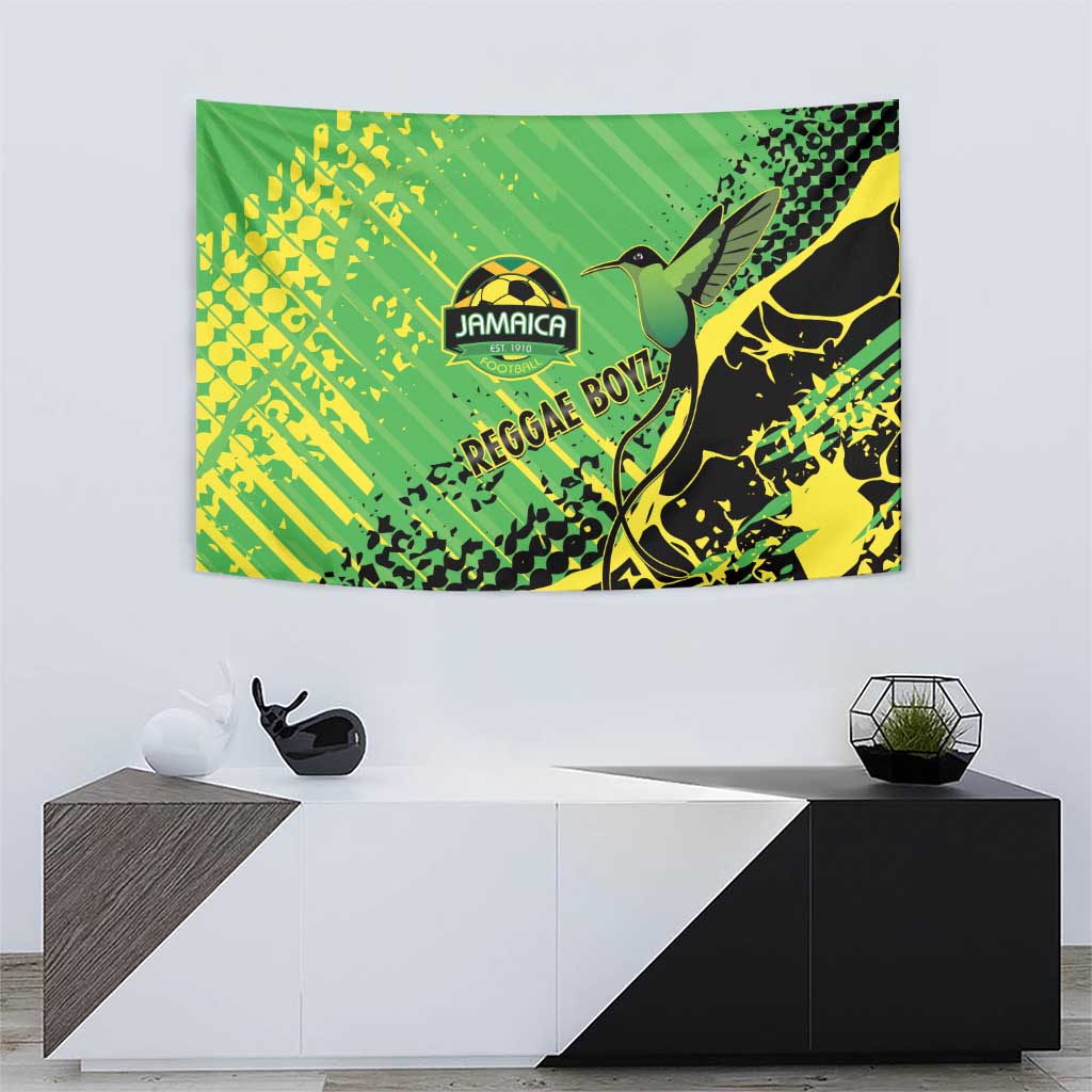 Jamaica Football Tapestry Come On Reggae Boyz Red-billed streamertail - Wonder Print Shop