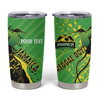 Custom Jamaica Football Tumbler Cup Come On Reggae Boyz Red-billed streamertail - Wonder Print Shop