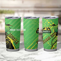 Custom Jamaica Football Tumbler Cup Come On Reggae Boyz Red-billed streamertail - Wonder Print Shop