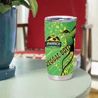 Custom Jamaica Football Tumbler Cup Come On Reggae Boyz Red-billed streamertail - Wonder Print Shop