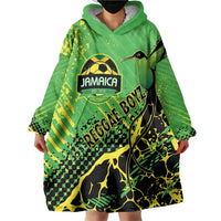 Custom Jamaica Football Wearable Blanket Hoodie Come On Reggae Boyz Red-billed streamertail - Wonder Print Shop