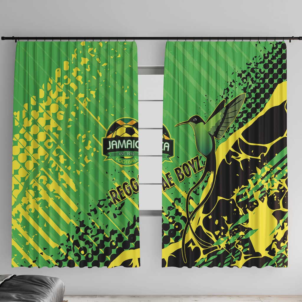 Jamaica Football Window Curtain Come On Reggae Boyz Red-billed streamertail - Wonder Print Shop