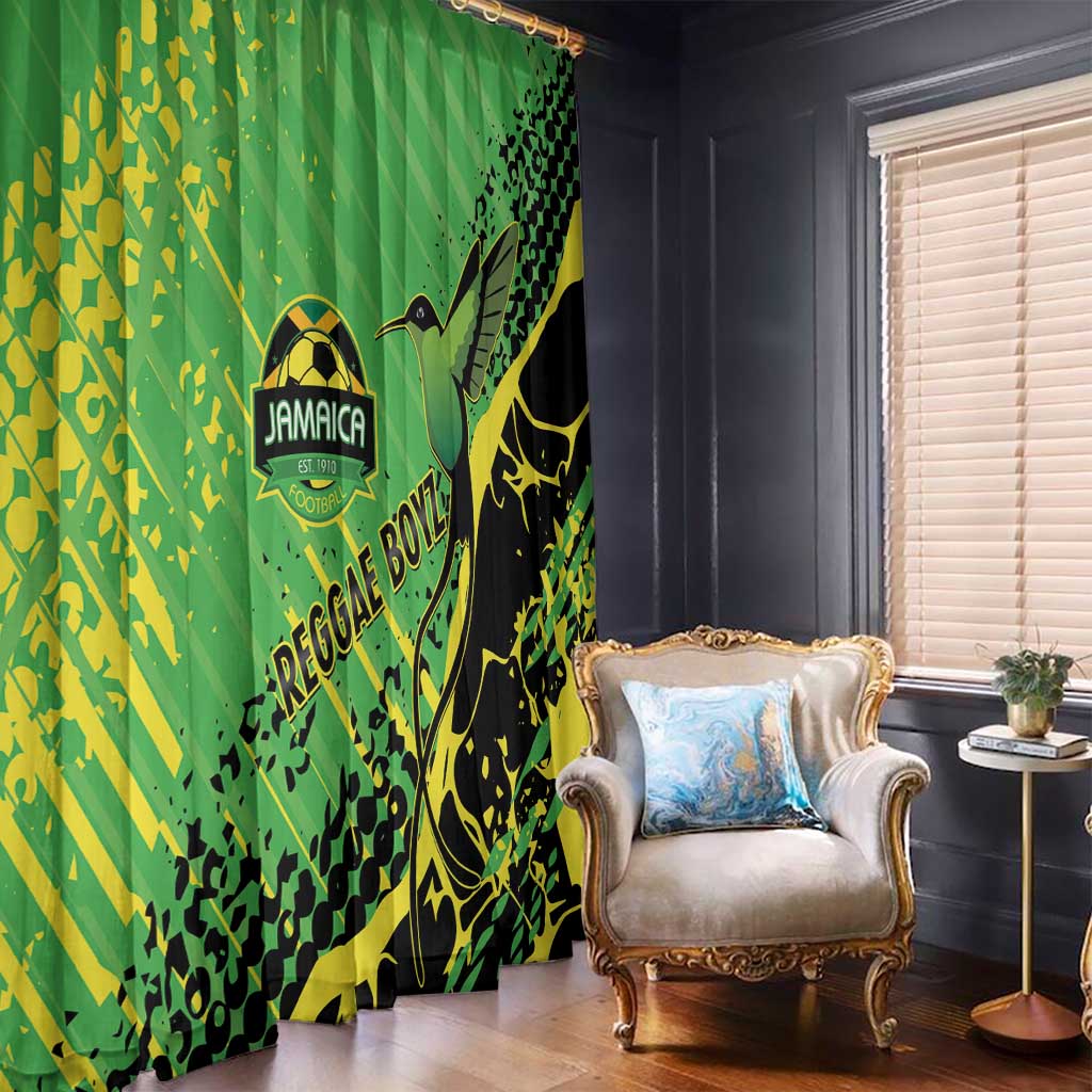 Jamaica Football Window Curtain Come On Reggae Boyz Red-billed streamertail - Wonder Print Shop