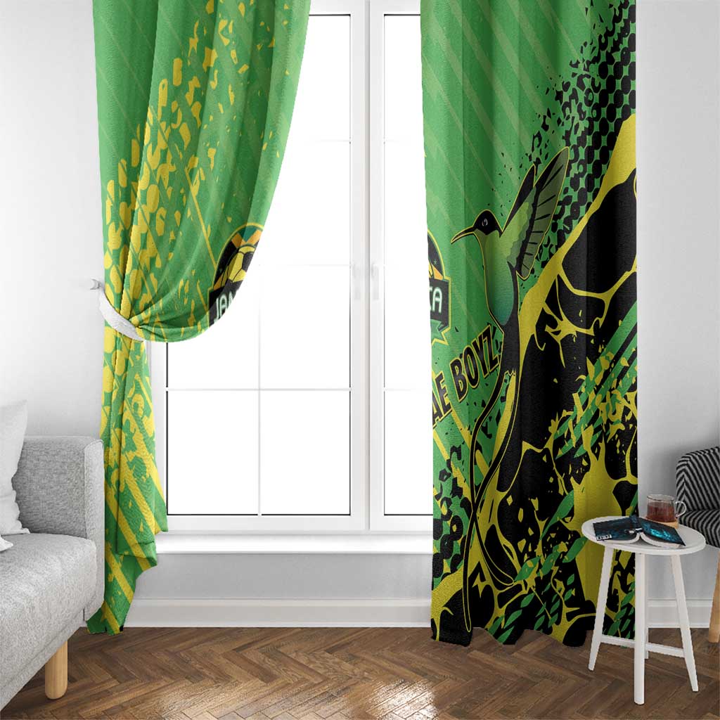Jamaica Football Window Curtain Come On Reggae Boyz Red-billed streamertail - Wonder Print Shop