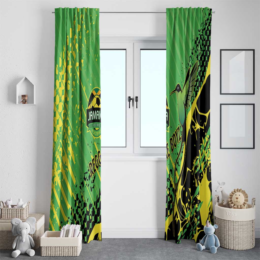 Jamaica Football Window Curtain Come On Reggae Boyz Red-billed streamertail - Wonder Print Shop