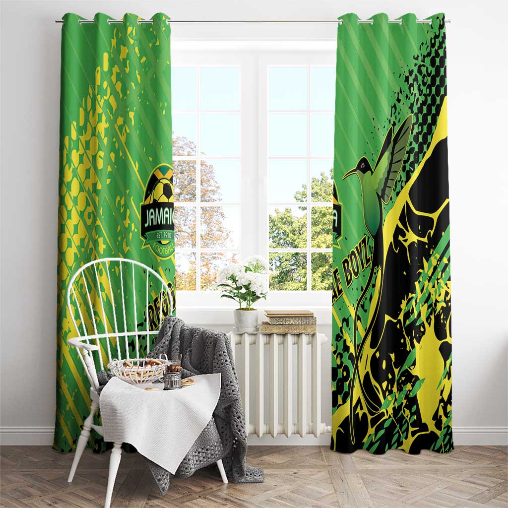 Jamaica Football Window Curtain Come On Reggae Boyz Red-billed streamertail - Wonder Print Shop