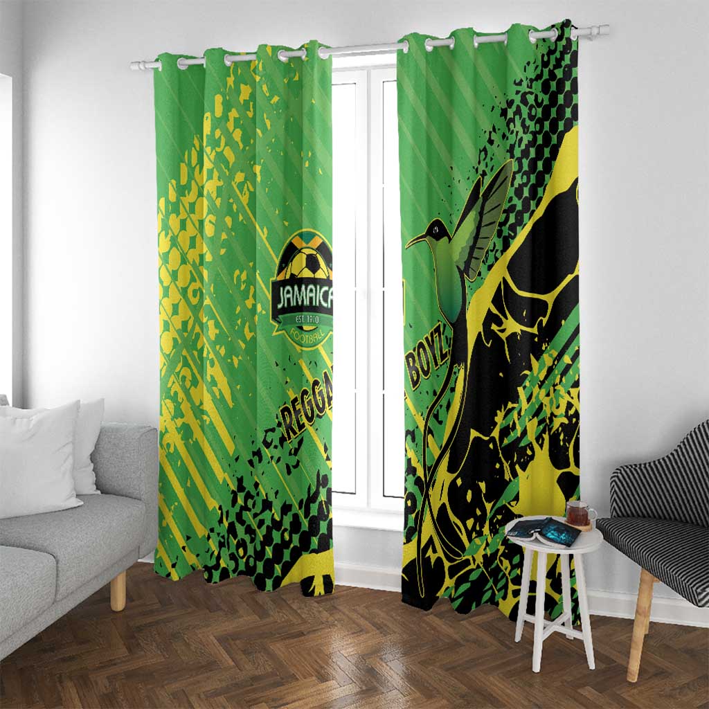 Jamaica Football Window Curtain Come On Reggae Boyz Red-billed streamertail - Wonder Print Shop