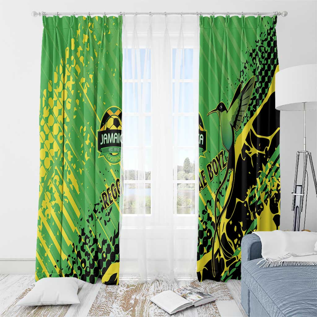 Jamaica Football Window Curtain Come On Reggae Boyz Red-billed streamertail - Wonder Print Shop