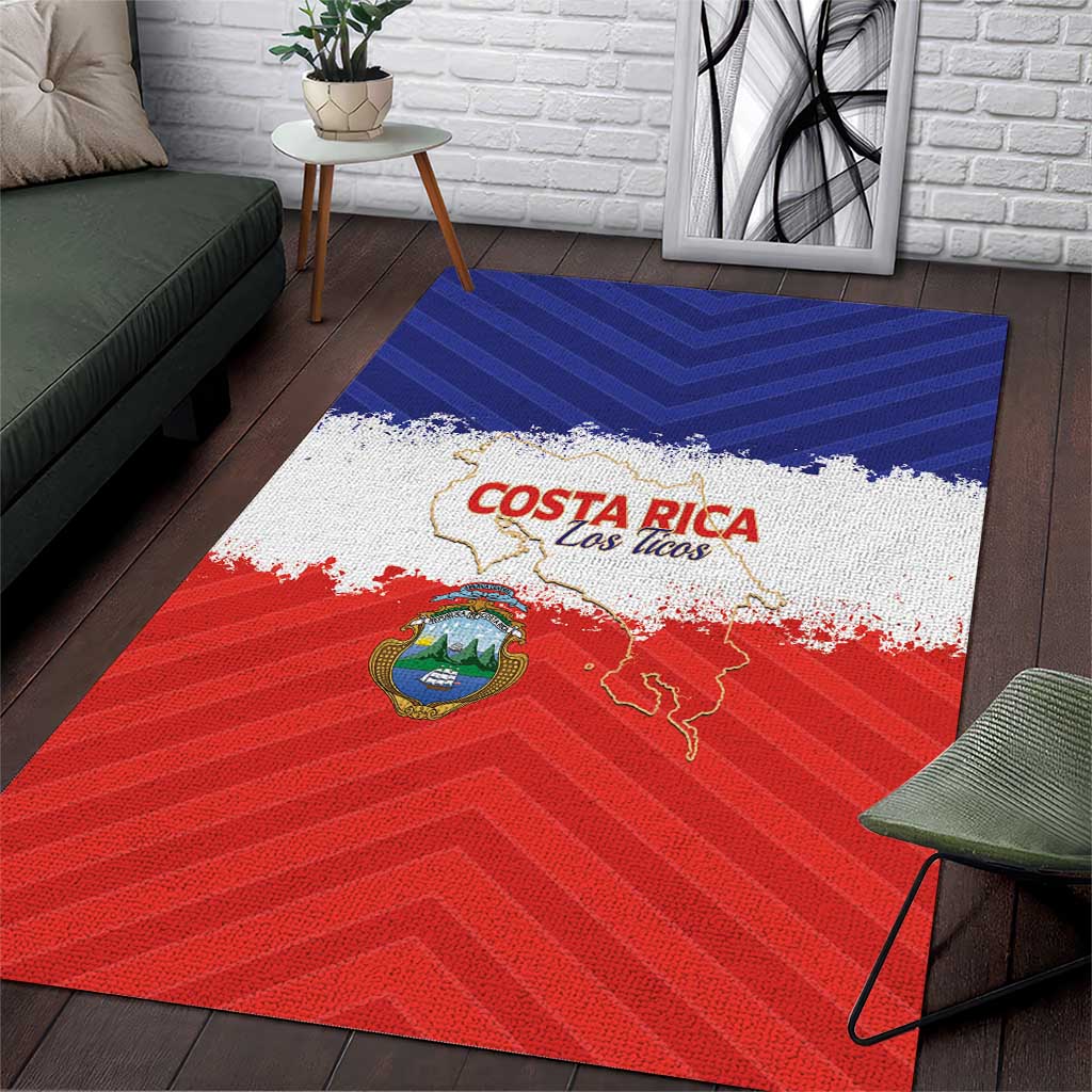 Costa Rica Football Area Rug Map With Los Ticos Sporty Style - Wonder Print Shop