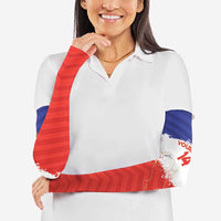 Custom Costa Rica Football Arm Sleeves Map With Los Ticos Sporty Style - Wonder Print Shop