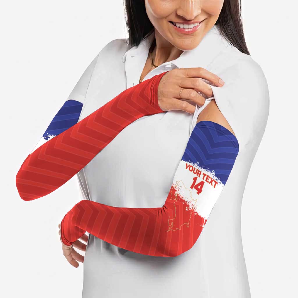 Custom Costa Rica Football Arm Sleeves Map With Los Ticos Sporty Style - Wonder Print Shop