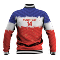 Custom Costa Rica Football Baseball Jacket Map With Los Ticos Sporty Style - Wonder Print Shop