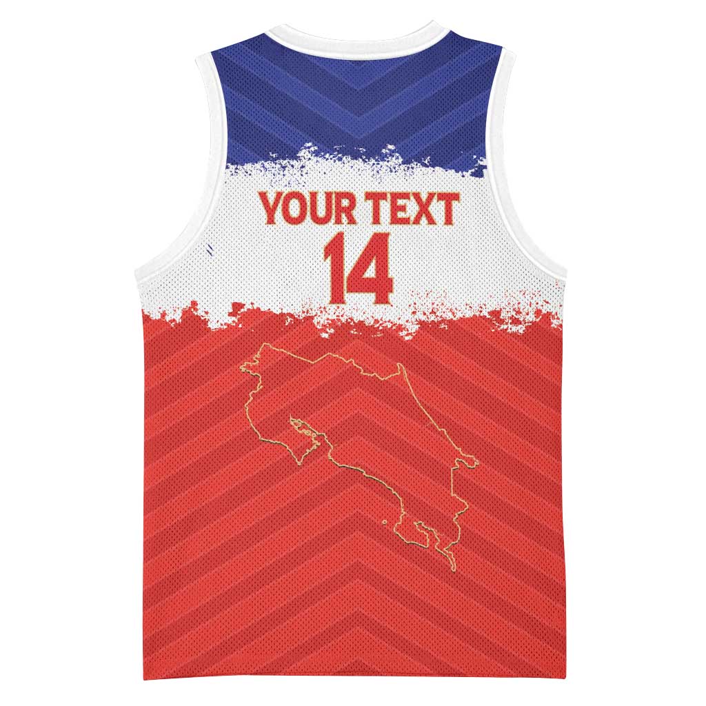 Custom Costa Rica Football Basketball Jersey Map With Los Ticos Sporty Style - Wonder Print Shop