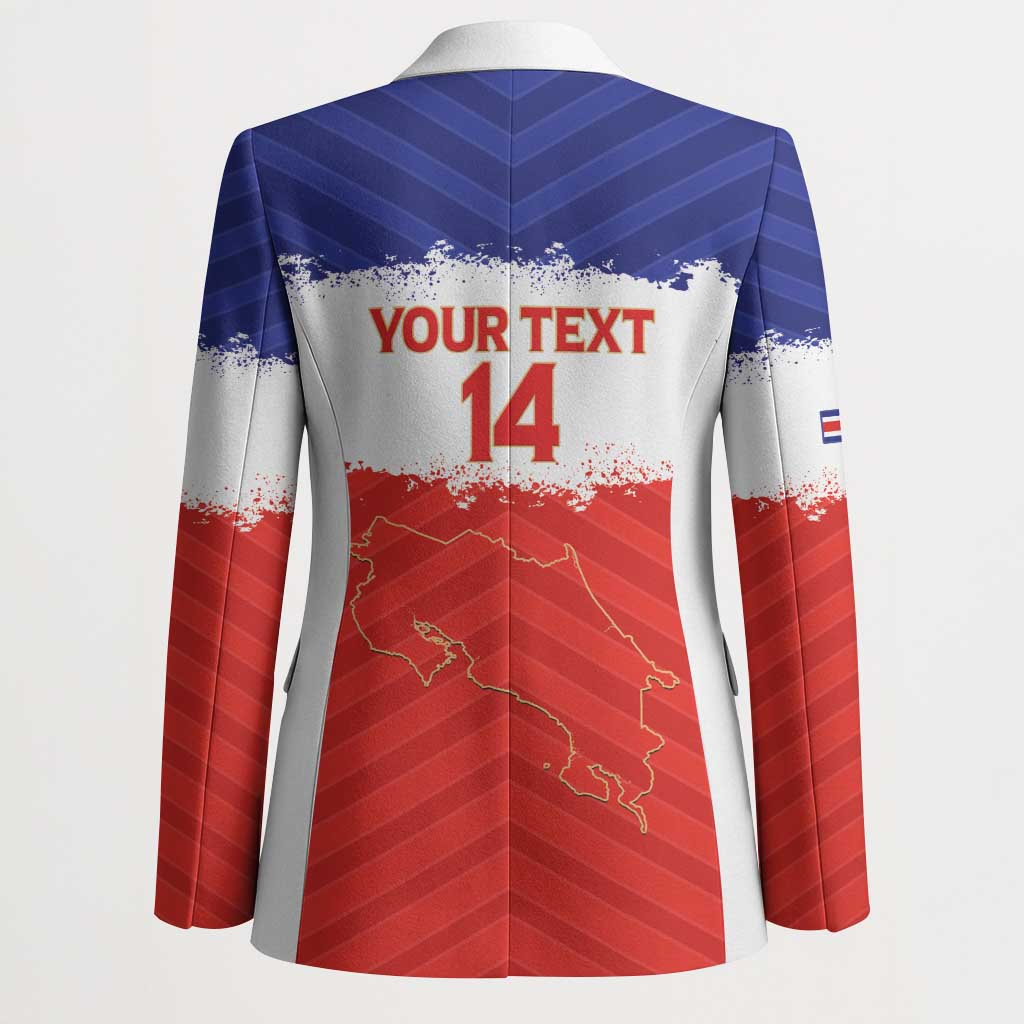 Custom Costa Rica Football Blazer Map With Los Ticos Sporty Style - Wonder Print Shop