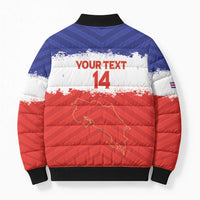 Custom Costa Rica Football Bomber Puffer Jacket Map With Los Ticos Sporty Style - Wonder Print Shop