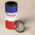 Custom Costa Rica Football 4 in 1 Can Cooler Tumbler Map With Los Ticos Sporty Style - Wonder Print Shop