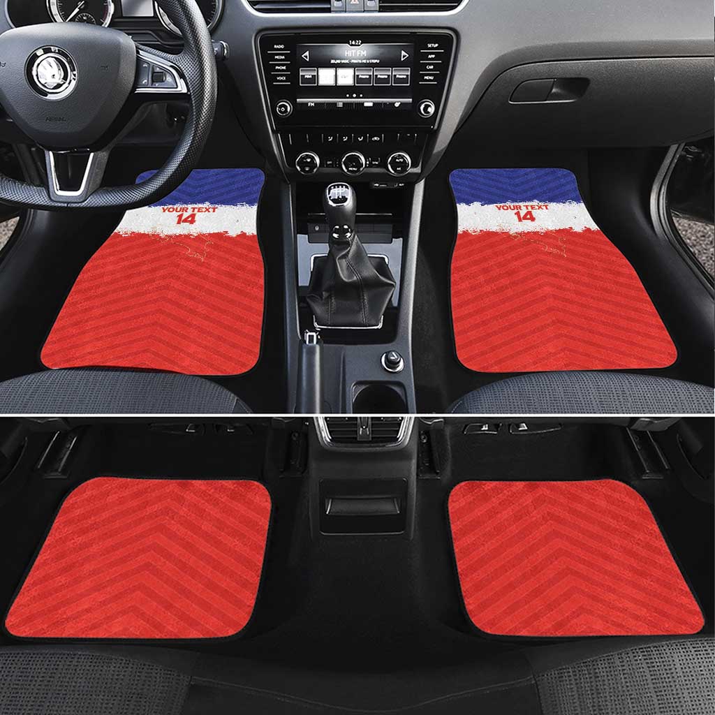 Custom Costa Rica Football Car Mats Map With Los Ticos Sporty Style - Wonder Print Shop