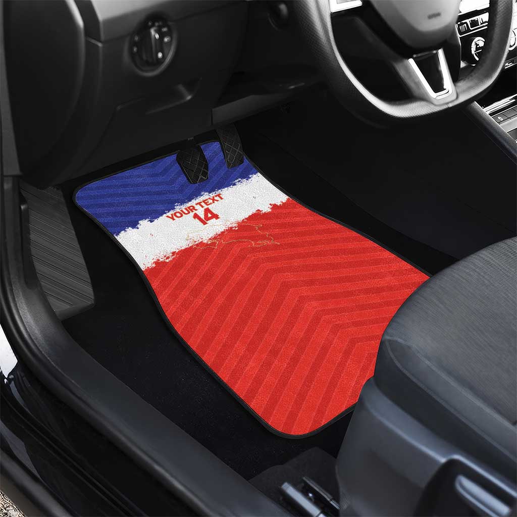 Custom Costa Rica Football Car Mats Map With Los Ticos Sporty Style - Wonder Print Shop