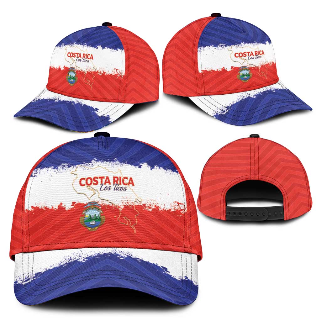 Costa Rica Football Classic Cap Map With Los Ticos Sporty Style - Wonder Print Shop