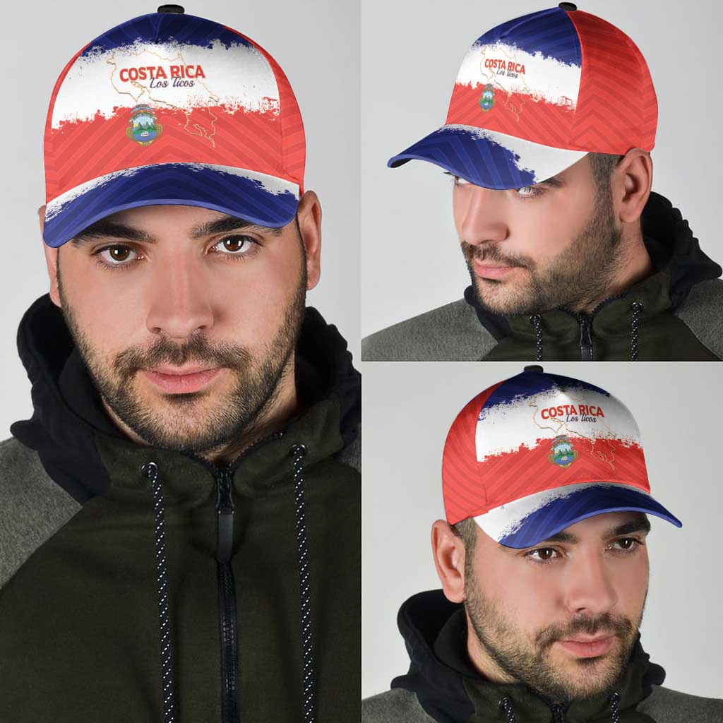 Costa Rica Football Classic Cap Map With Los Ticos Sporty Style - Wonder Print Shop