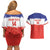 Custom Costa Rica Football Couples Matching Off Shoulder Short Dress and Hawaiian Shirt Map With Los Ticos Sporty Style - Wonder Print Shop