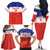 Custom Costa Rica Football Family Matching Off The Shoulder Long Sleeve Dress and Hawaiian Shirt Map With Los Ticos Sporty Style - Wonder Print Shop