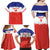 Custom Costa Rica Football Family Matching Off Shoulder Maxi Dress and Hawaiian Shirt Map With Los Ticos Sporty Style - Wonder Print Shop