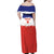Custom Costa Rica Football Family Matching Off Shoulder Maxi Dress and Hawaiian Shirt Map With Los Ticos Sporty Style - Wonder Print Shop