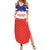 Custom Costa Rica Football Family Matching Summer Maxi Dress and Hawaiian Shirt Map With Los Ticos Sporty Style - Wonder Print Shop