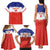 Custom Costa Rica Football Family Matching Tank Maxi Dress and Hawaiian Shirt Map With Los Ticos Sporty Style - Wonder Print Shop