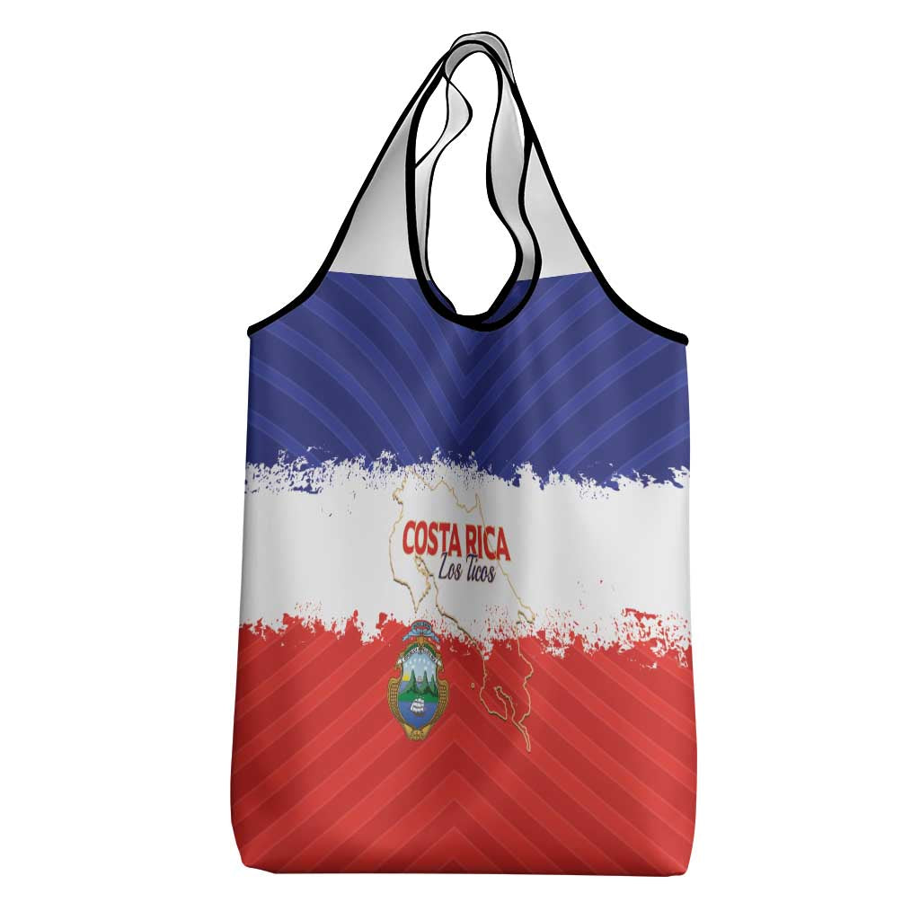 Costa Rica Football Grocery Bag Map With Los Ticos Sporty Style - Wonder Print Shop