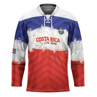 Custom Costa Rica Football Hockey Jersey Map With Los Ticos Sporty Style - Wonder Print Shop