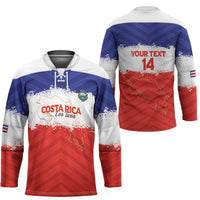 Custom Costa Rica Football Hockey Jersey Map With Los Ticos Sporty Style - Wonder Print Shop