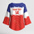 Custom Costa Rica Football Kimono Sleeve Blouse Map With Los Ticos Sporty Style - Wonder Print Shop