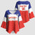 Custom Costa Rica Football Kimono Sleeve Blouse Map With Los Ticos Sporty Style - Wonder Print Shop