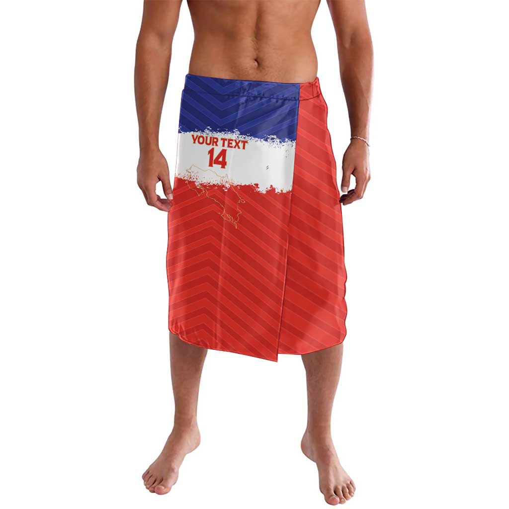 Custom Costa Rica Football Lavalava Map With Los Ticos Sporty Style - Wonder Print Shop