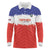 Custom Costa Rica Football Long Sleeve Polo Shirt Map With Los Ticos Sporty Style - Wonder Print Shop