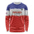 Custom Costa Rica Football Long Sleeve Shirt Map With Los Ticos Sporty Style - Wonder Print Shop