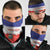 Costa Rica Football Neck Gaiter Map With Los Ticos Sporty Style - Wonder Print Shop
