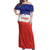 Custom Costa Rica Football Off Shoulder Maxi Dress Map With Los Ticos Sporty Style - Wonder Print Shop