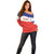 Custom Costa Rica Football Off Shoulder Sweater Map With Los Ticos Sporty Style - Wonder Print Shop