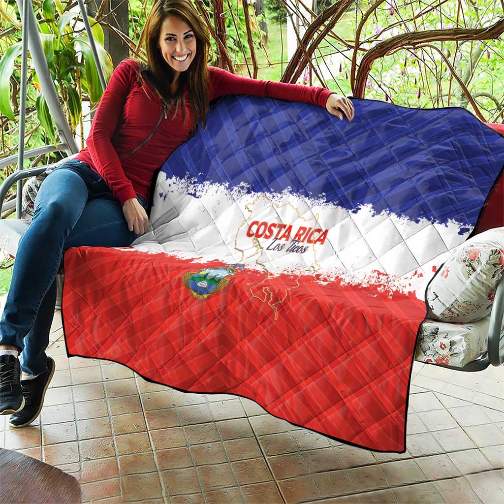 Costa Rica Football Quilt Map With Los Ticos Sporty Style - Wonder Print Shop