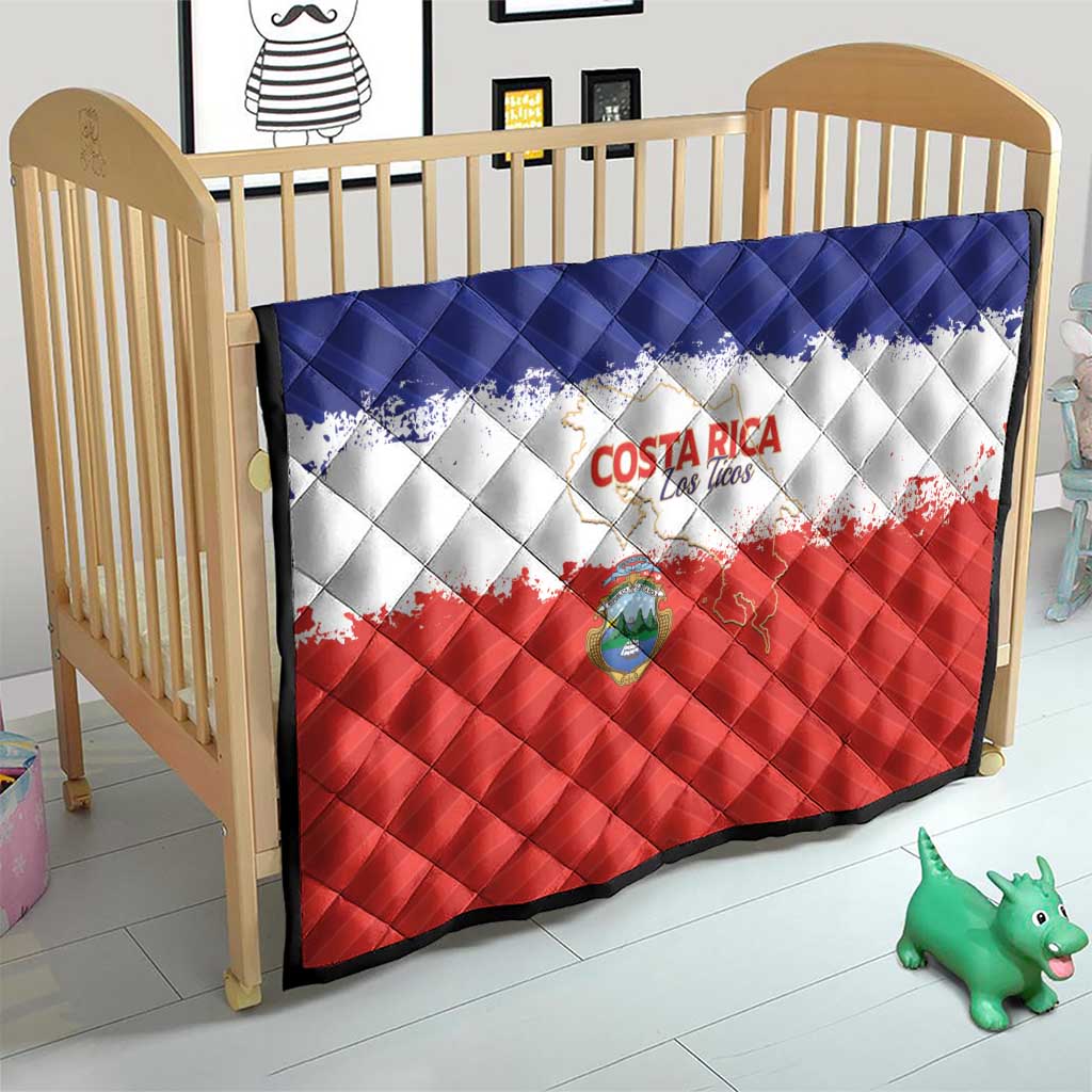 Costa Rica Football Quilt Map With Los Ticos Sporty Style - Wonder Print Shop