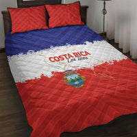 Costa Rica Football Quilt Bed Set Map With Los Ticos Sporty Style - Wonder Print Shop